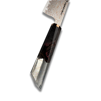 Fournitures d'usine, couteaux de chef japonais Nakiri super tranchants en VG10, couteau de chef Damas de 7 pouces pour la cuisine