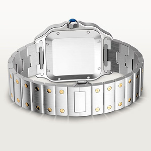 Montre mécanique automatique de luxe pour homme, cadran carré, bracelet en cuir et acier inoxydable, verre saphir, aiguilles de haute qualité, 36 mm - Product Image 3