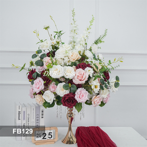 DKB Large Realistic Rose Flower Ball Arrangement Wedding Table Flower Centerpieces Silk <b>Artificial</b> Flower Ball - Product Image 3