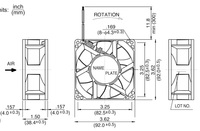 Ventilateur axial de refroidissement de la série NMB, neuf et original, compatible avec l'onduleur, haut débit d'air, étanche, 9 cm, DC24V, 5700 tr/min, 13,4 W