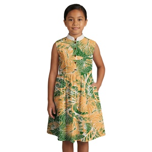 <span class=keywords><strong>Vestidos</strong></span> Blancos Sencillos Personalizados para Niñas, Ropa Linda para la Playa, Estampado Floral Tribal Samoano Polinesio, Ropa Infantil, Vestido <span class=keywords><strong>Aloha</strong></span> para Niñas - Product Image 6