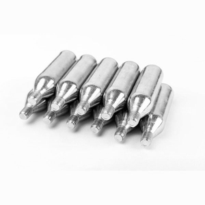 Cartouches filetées <span class=keywords><strong>CO2</strong></span> en acier haute pression 12g/16g/24g/33g Variantes pour VTT <span class=keywords><strong>Pompe</strong></span> Équipement de sécurité Gaz d'oxygène industriel - Product Image 2