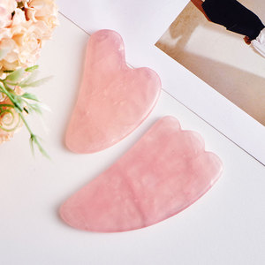 Haute Qualité Naturel Rose Quartz Jade Gua Sha Pierre Private Label Cristal Rouleau Masseur Facial avec Boîtes - Product Image 3
