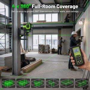<span class=keywords><strong>Nivel</strong></span> Láser <span class=keywords><strong>Huepar</strong></span> 704CG-D-PRO de 16 Líneas 4D, Autonivelante Electrónico Digital de <span class=keywords><strong>360</strong></span>° para Construcción, Inclinómetro Digital Automático IP65 - Product Image 6