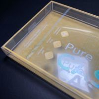 Boite de téléphone portable en PVC transparent avec logo personnalisé, boîtes d'emballage avec feuille d'estampillage, boîte transparente en animaux de compagnie, pièces
