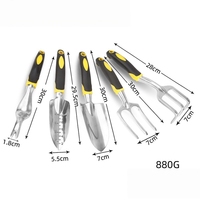 Ensemble d'outils de jardinage portables : truelle, cultivateur, râteau, pelle, désherbeur, mini-outils de jardinage pour la plantation en extérieur