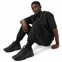 Chaussures de sport personnalisées OEM ODM avec logo, baskets noires décontractées, chaussures de course, fabricant de chaussures de mode à marque privée, design épais