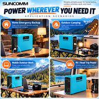 Stasiun Daya Portabel 1000W 1000Wh LiFePO4 Generator Tenaga Surya UPS 10ms Switch 230V AC MPPT untuk Berkemah Cadangan Darurat Rumah