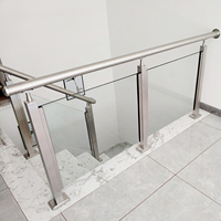Rampe de balcon de villa durable, style moderne, en acier inoxydable, sans cadre