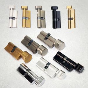 Euro Profil 60mm Pirinç Gövdeli Silindirik Kilit 3 Anahtarlı Fırçalanmış Siyah Çinko Alaşımlı Gövde Bakır Topuzlu Arka Set ANSI Sınıf 2 - Product Image 4