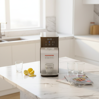 Dispensador de agua de escritorio de plástico eléctrico Puretal, pantalla táctil automática, sistema de filtro doméstico, agua fría y caliente, uso doméstico