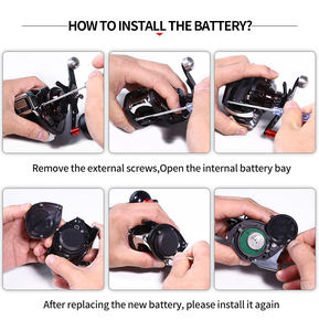 新梅杰6.5千克6.3:1 <span class=keywords><strong>2</strong></span> + 1BB电子投饵卷轴左/右手湖溪钓鱼尼龙金属投饵卷轴 - Product Image 4