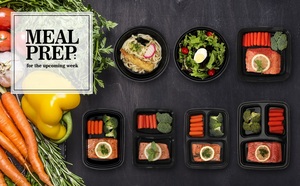 Boîtes de préparation de repas rectangulaires noires réutilisables de 16 oz, compatibles micro-ondes, avec couvercle anti-fuite assorti - Product Image 6