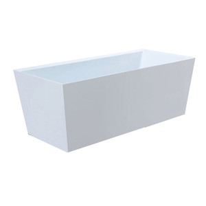 Baignoire rectangulaire moderne autoportante en acrylique et pierre artificielle avec bain à remous coloré pour intérieur - Product Image 2