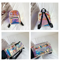 Sac à dos en gelée personnalisé avec logo, pour filles, décontracté, pratique, de rangement, rose, réfléchissant, de voyage, extérieur, léger, portable