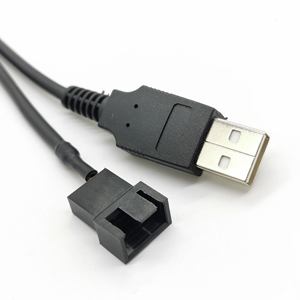 机箱USB 2.0到风扇小4P 3Pin 5v电源电脑线束电缆 - Product Image 1