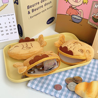 Vente chaude en peluche Taiyaki poisson porte-clés mignon porte-monnaie sac pendentif cadeau