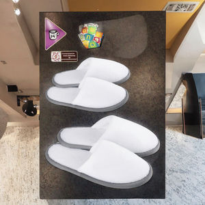 Chaussons d'hôtel de luxe 100 % coton jetables antidérapants et nourrissants, portables pour le voyage, modèle chinois JDCQ-001, vente en gros à prix abordable - Product Image 3