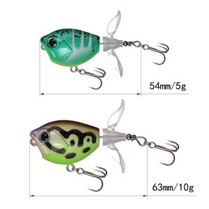 เหยื่อปลอม SNEDA Propeller Popper Topwater Lure 5 กรัม/10 กรัม แบบตีไกล ผสมผสานการกระพือและการสั่นสะเทือน สำหรับ<span class=keywords><strong>ปลา</strong></span>แบส <span class=keywords><strong>ปลา</strong></span>ไพค์ และสัตว์น้ำผิวน้ำ - Product Image 4