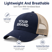 Casquette de baseball trucker en maille 112, coton à l'avant, nylon à l'arrière, respirante, personnalisable, vente en gros, été