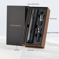 Ouvre-vin électrique coffret cadeau tire-bouchon électrique automatique avec boîte cadeau noire
