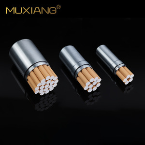 Woody Scent Aluminum Alloy Cigarette Can Portable Round Shape For Outdoor Use - Product Image 4