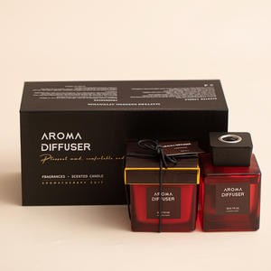Commercio all'ingrosso di lusso decorazione per la casa regalo di nozze in vetro profumato con candelabro profumo <span class=keywords><strong>diffusore</strong></span> di Reed e candele profumate set di scatole regalo - Product Image 5