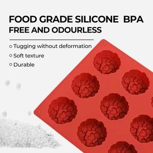 MUYULINS Factory can customize 15-cavity heart-shaped LFGB non-stick BPA Free <b>silicone</b> mousse cake mold - Product Image 3