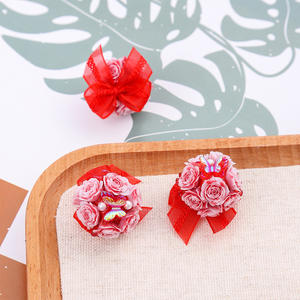 Pajarita pintada a mano de colores mezclados, flor, cuentas acrílicas Lucite, pluma creativa para manualidades DIY para hacer joyería, pulsera y collar - Product Image 5