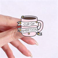Broche émaillée Ambition Fuel Oil Can, Mug rose motivant Ambition, Broche étoile et ruban, Broche de revers pour sac, Bijou cadeau pour amis