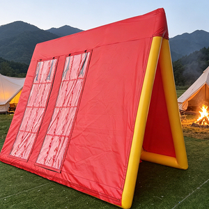 NB-TE059 Customize Size Vibrant <b>Red</b> Inflatable Camping <b>Tent</b> Large Space for Family Gatherings Inflatable Camping <b>Tent</b> Eye Catchi - Product Image 4