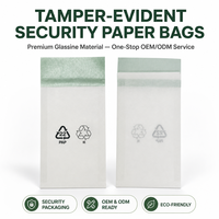Pochette de sécurité inviolable en papier biodégradable avec sceau anti-contrefaçon pour certificats, documents, argent et bijoux