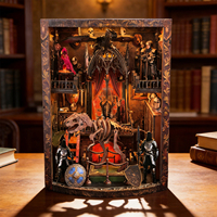 Inserto de estantería 3D DIY Book Nook - Decoración mágica de estantería en miniatura, kit de rompecabezas de madera para el hogar y regalo