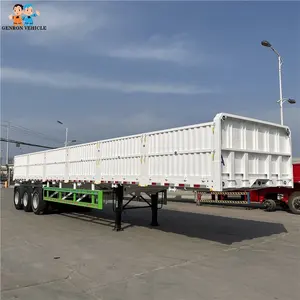 Грузовой прицеп 3 оси 50 тонн, грузовой прицеп для перевозки груза, используемый на рынке Замбии