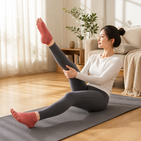 Chaussettes mi-mollet cinq doigts pour femmes OEM, en mélange coton-élasthanne, élastiques, à doigts séparés, pour le yoga, le fitness et le quotidien, conception personnalisée