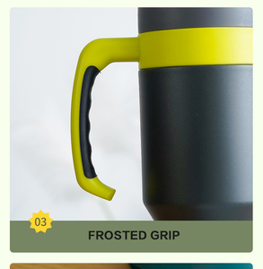Gobelet isotherme grande capacité 30oz/40oz avec poignée et paille, tasse de voyage pour garder au frais et au chaud - Product Image 2