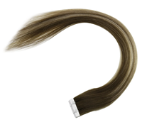 Extensions de cheveux naturels Remy russes européens bruts, alignés sur les cuticules, à bandes adhésives, pour la vente en gros, extensions de cheveux humains Balayage