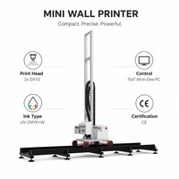 Printer Dinding Vertikal UV 3D Mini dengan Dua Kepala Epson DX10, Printer Mural Dinding Portabel untuk Dekorasi Seni Rumah Dalam Ruangan