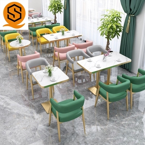 High-Quality Smart & Tech-Integrated Dining Table <b>Set</b> Coffee for <b>Restaurant</b> SSEA20260310-3 Sintered Stone Top and Resist - Product Image 4