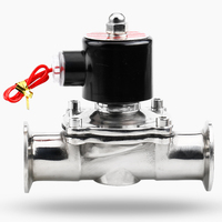 CNJS DN15 DN25 DN32 DN40 DN50 Tri Clamp En Acier Inoxydable Sanitaire Aimant Vannes Eau Liquide Électrovanne avec Accessoires