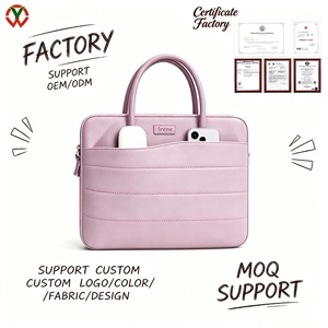 Bolso de Mano Delgado Acolchado de PU para Portátil, con Múltiples Bolsillos, Estuche de Almacenamiento para Computadora Portátil, para Trabajo, Escuela, Oficina, Estudiantes, OEM, ODM - Product Image 2