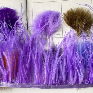 Handmade may vải ruy băng băng rìa đà điểu lông TRIM cho Diy Craft quần áo ăn mặc trang phục Giày phụ kiện bên nhà - Product Image 1