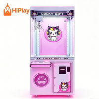 Distributeur automatique commercial rose Kawaii à griffes, jeu d'arcade à monnayeur pour peluches mignonnes et bonbons surprise pour centre commercial