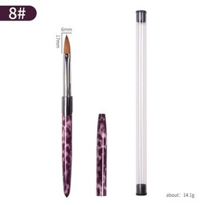 Pinceau à ongles plat en nylon professionnel pour la peinture, le gel UV, le liner et les détails – Outil pour la manucure et le nail art en salon - Product Image 3