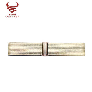 <span class=keywords><strong>Amazon</strong></span> Gold Elastic With Clasp Buckle Polyester Elastic Belt For Woman - Product Image 2