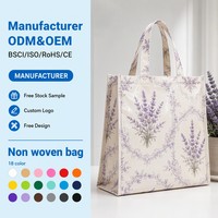 Sac fourre-tout non tissé de marque en gros, personnalisable en couleur avec logo, 90 g/m², laminé mat, réutilisable, pour événements et cadeaux écologiques