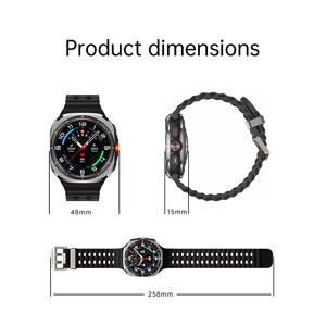 Montre connectée EDS SK7Ultra, bracelet en acier argenté, appels Bluetooth, batterie 500 mAh, GPS, suivi de mouvement, étanche IP67, mesure de la fréquence cardiaque - Product Image 6
