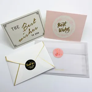 Индивидуальная печать логотипа модные роскошные бумажные поздравительные подарочные открытки спасибо визитная карточка