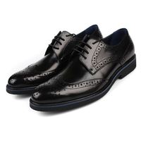 Chaussures en cuir classiques pour hommes, à semelles épaisses et talons surélevés, chaussures tendance pour hommes à semelles rouges, nouveau style