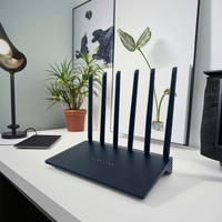 Açık WRT kullanarak ev Unlocked 3000Mbps çift bantlı WiFi6 desteği ve 5 Ethernet portu WiFi6 yönlendirici